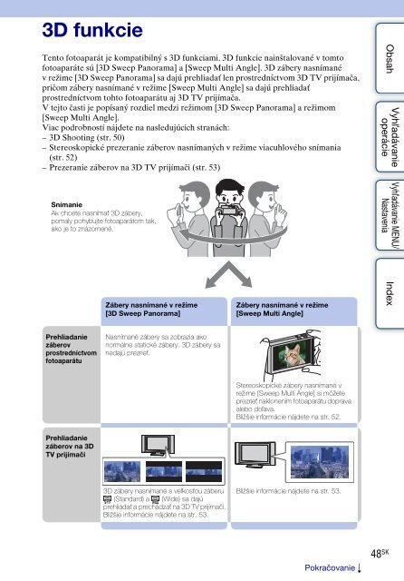 Sony DSC-TX9 - DSC-TX9 Consignes d&rsquo;utilisation Slovaque