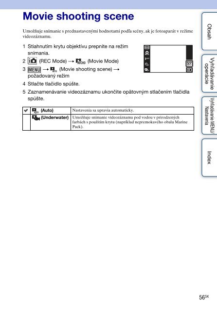 Sony DSC-TX9 - DSC-TX9 Consignes d&rsquo;utilisation Slovaque