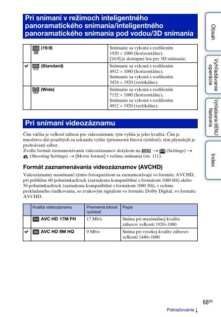 Sony DSC-TX9 - DSC-TX9 Consignes d&rsquo;utilisation Slovaque