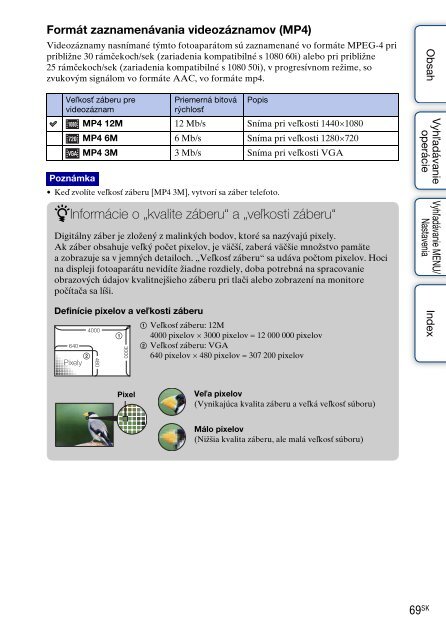 Sony DSC-TX9 - DSC-TX9 Consignes d&rsquo;utilisation Slovaque