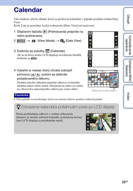 Sony DSC-TX9 - DSC-TX9 Consignes d&rsquo;utilisation Slovaque