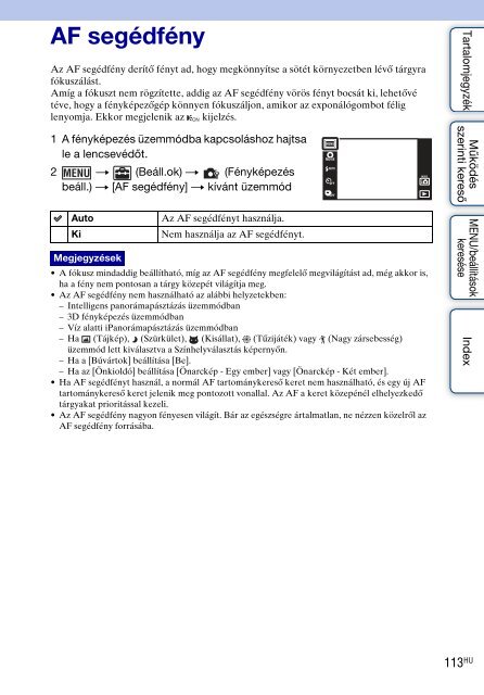 Sony DSC-TX9 - DSC-TX9 Consignes d&rsquo;utilisation Hongrois