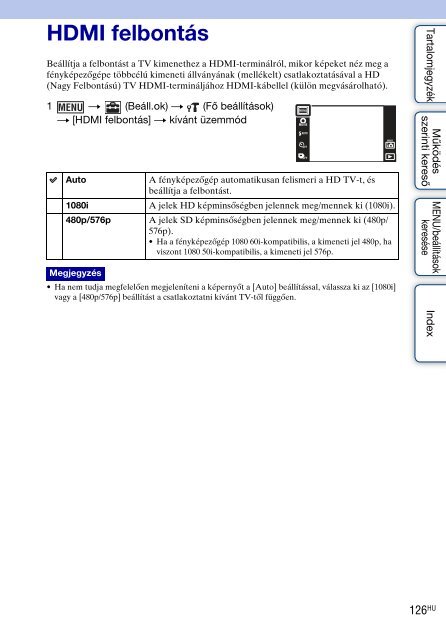 Sony DSC-TX9 - DSC-TX9 Consignes d&rsquo;utilisation Hongrois