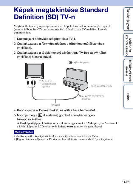 Sony DSC-TX9 - DSC-TX9 Consignes d&rsquo;utilisation Hongrois