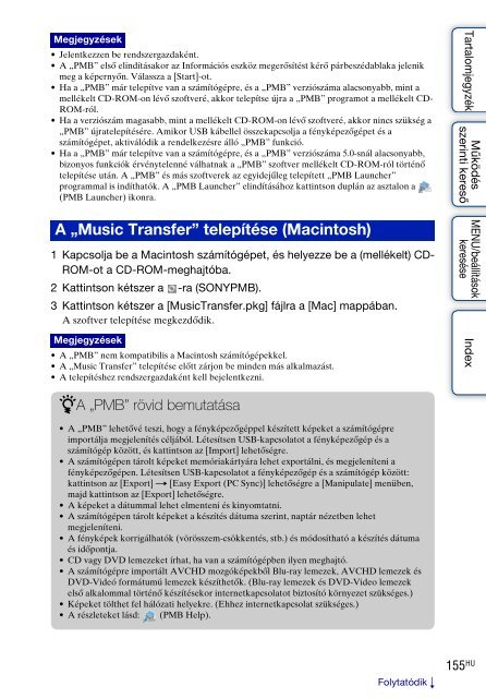 Sony DSC-TX9 - DSC-TX9 Consignes d&rsquo;utilisation Hongrois