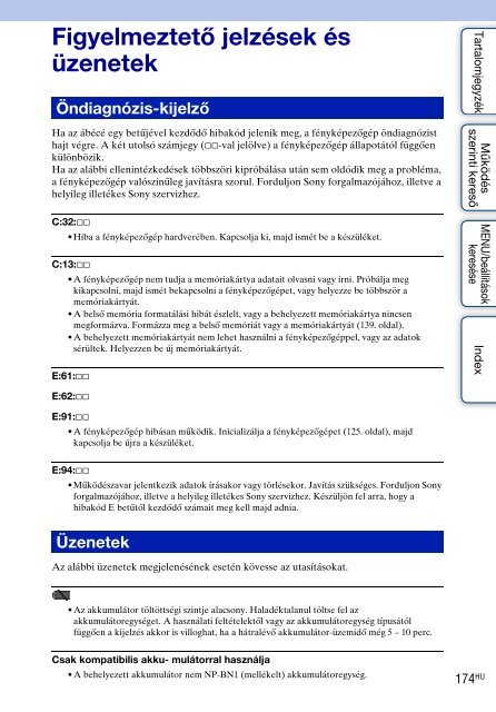 Sony DSC-TX9 - DSC-TX9 Consignes d&rsquo;utilisation Hongrois