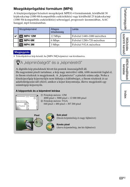 Sony DSC-TX9 - DSC-TX9 Consignes d&rsquo;utilisation Hongrois