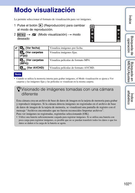 Sony DSC-TX9 - DSC-TX9 Consignes d&rsquo;utilisation Espagnol