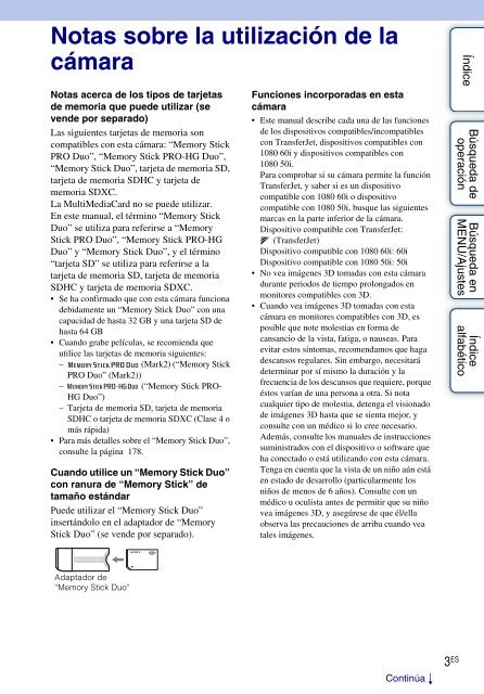 Sony DSC-TX9 - DSC-TX9 Consignes d&rsquo;utilisation Espagnol