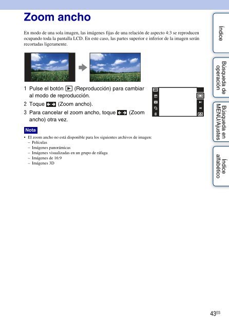 Sony DSC-TX9 - DSC-TX9 Consignes d&rsquo;utilisation Espagnol