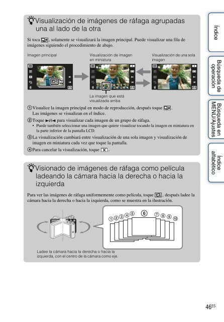 Sony DSC-TX9 - DSC-TX9 Consignes d&rsquo;utilisation Espagnol