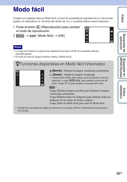 Sony DSC-TX9 - DSC-TX9 Consignes d&rsquo;utilisation Espagnol