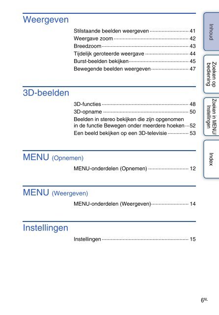 Sony DSC-TX9 - DSC-TX9 Consignes d&rsquo;utilisation N&eacute;erlandais