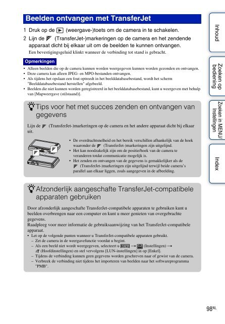 Sony DSC-TX9 - DSC-TX9 Consignes d&rsquo;utilisation N&eacute;erlandais