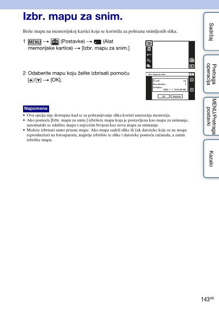 Sony DSC-TX9 - DSC-TX9 Consignes d&rsquo;utilisation Croate