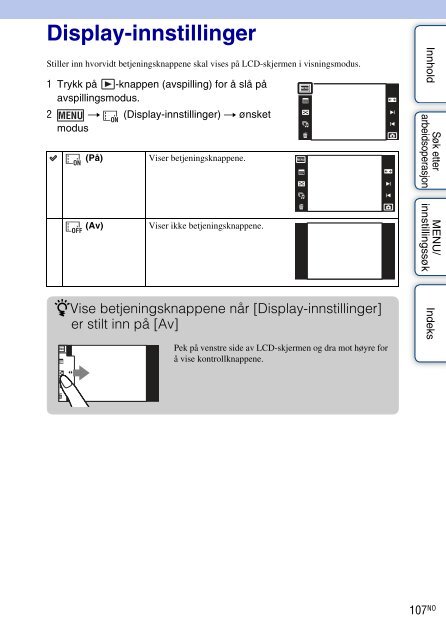 Sony DSC-TX9 - DSC-TX9 Consignes d&rsquo;utilisation Norv&eacute;gien