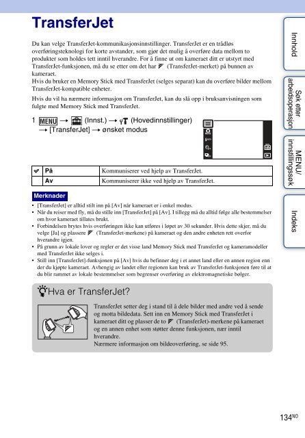 Sony DSC-TX9 - DSC-TX9 Consignes d&rsquo;utilisation Norv&eacute;gien