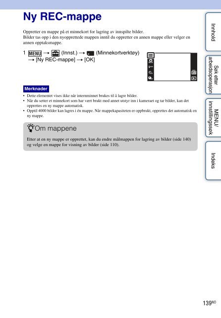 Sony DSC-TX9 - DSC-TX9 Consignes d&rsquo;utilisation Norv&eacute;gien