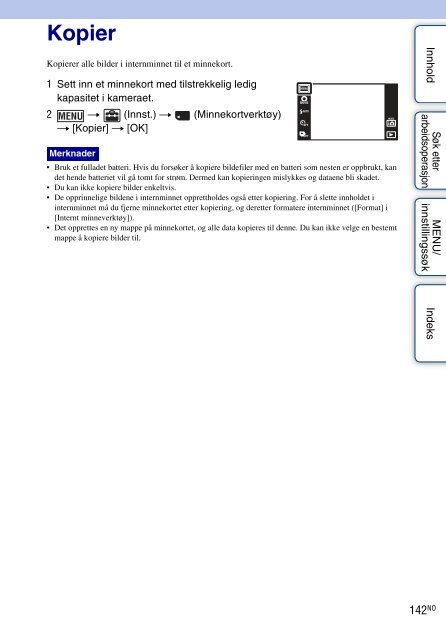 Sony DSC-TX9 - DSC-TX9 Consignes d&rsquo;utilisation Norv&eacute;gien