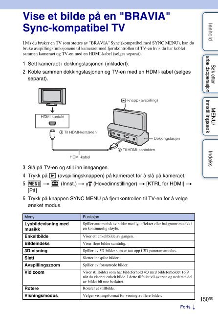 Sony DSC-TX9 - DSC-TX9 Consignes d&rsquo;utilisation Norv&eacute;gien