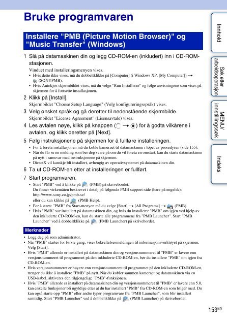 Sony DSC-TX9 - DSC-TX9 Consignes d&rsquo;utilisation Norv&eacute;gien