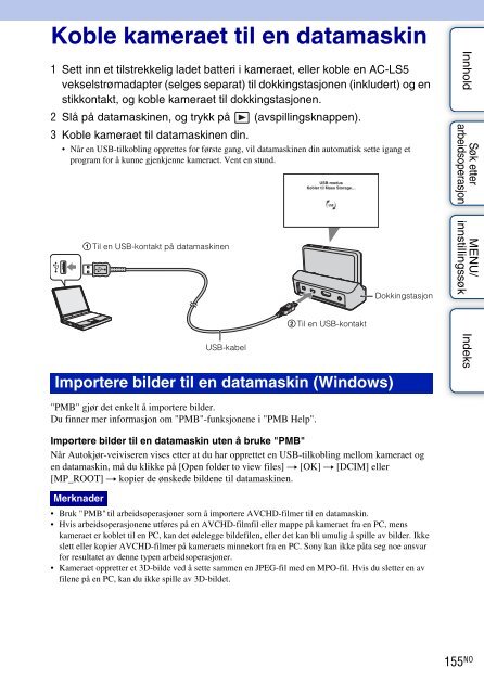 Sony DSC-TX9 - DSC-TX9 Consignes d&rsquo;utilisation Norv&eacute;gien