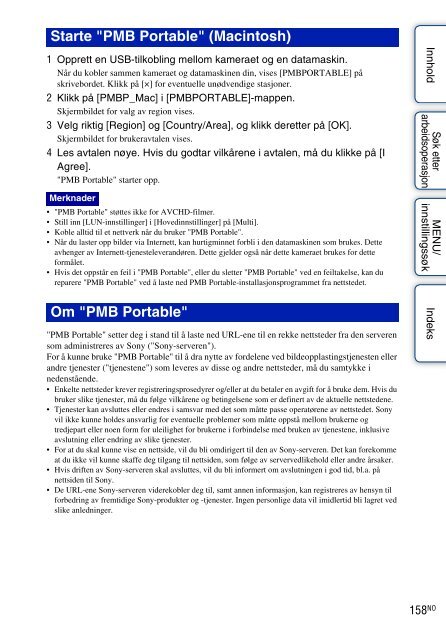 Sony DSC-TX9 - DSC-TX9 Consignes d&rsquo;utilisation Norv&eacute;gien