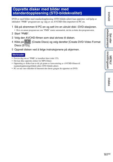 Sony DSC-TX9 - DSC-TX9 Consignes d&rsquo;utilisation Norv&eacute;gien