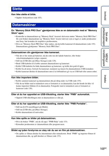 Sony DSC-TX9 - DSC-TX9 Consignes d&rsquo;utilisation Norv&eacute;gien