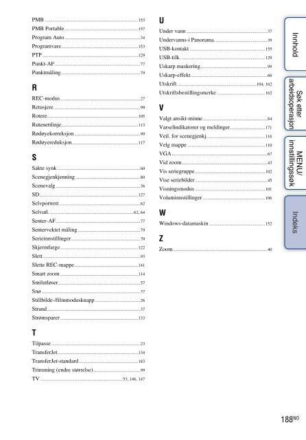 Sony DSC-TX9 - DSC-TX9 Consignes d&rsquo;utilisation Norv&eacute;gien