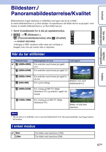 Sony DSC-TX9 - DSC-TX9 Consignes d&rsquo;utilisation Norv&eacute;gien