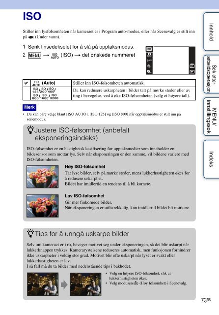 Sony DSC-TX9 - DSC-TX9 Consignes d&rsquo;utilisation Norv&eacute;gien