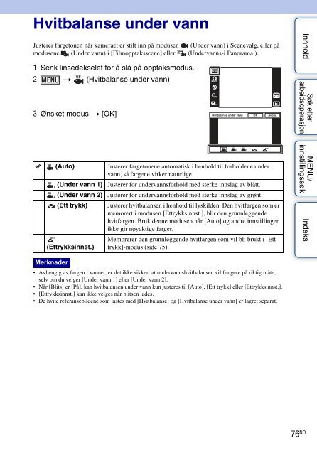 Sony DSC-TX9 - DSC-TX9 Consignes d&rsquo;utilisation Norv&eacute;gien