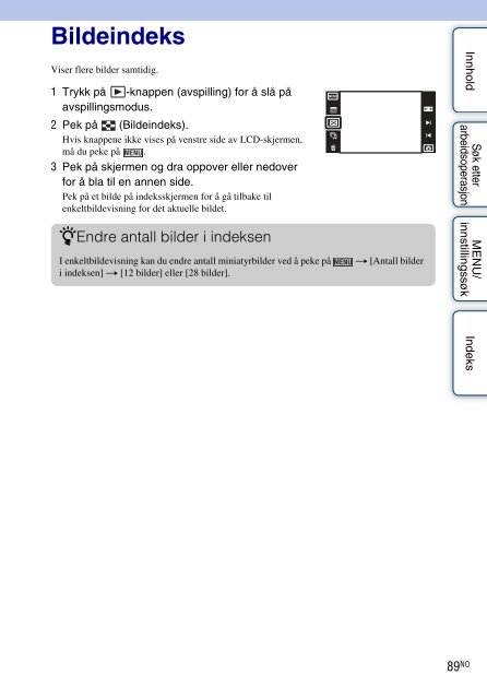 Sony DSC-TX9 - DSC-TX9 Consignes d&rsquo;utilisation Norv&eacute;gien