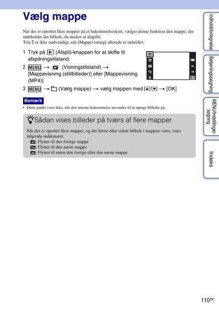 Sony DSC-TX9 - DSC-TX9 Consignes d&rsquo;utilisation Danois