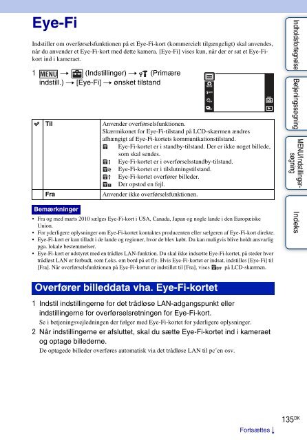 Sony DSC-TX9 - DSC-TX9 Consignes d&rsquo;utilisation Danois