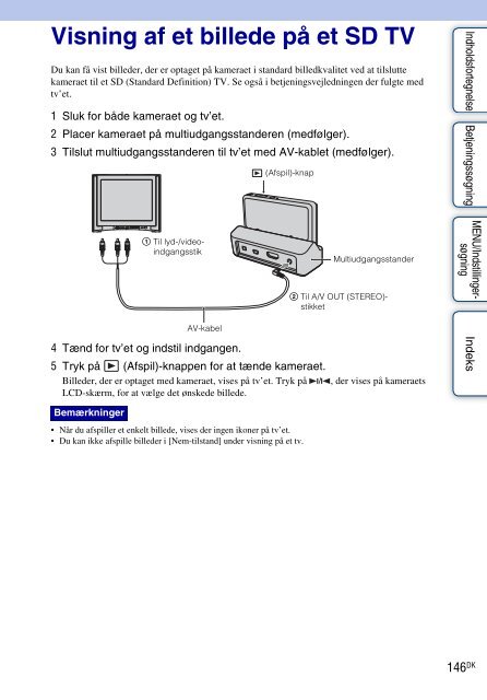 Sony DSC-TX9 - DSC-TX9 Consignes d&rsquo;utilisation Danois