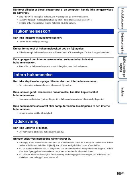 Sony DSC-TX9 - DSC-TX9 Consignes d&rsquo;utilisation Danois