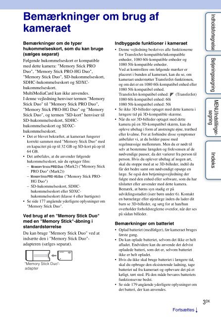 Sony DSC-TX9 - DSC-TX9 Consignes d&rsquo;utilisation Danois