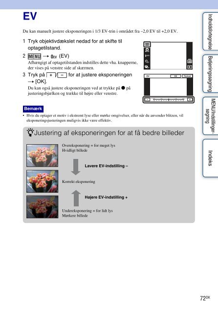 Sony DSC-TX9 - DSC-TX9 Consignes d&rsquo;utilisation Danois