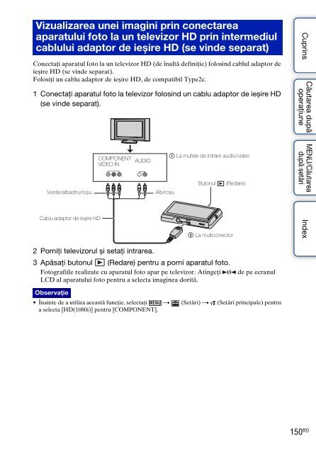 Sony DSC-TX9 - DSC-TX9 Mode d'emploi Roumain