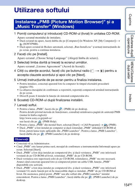 Sony DSC-TX9 - DSC-TX9 Mode d'emploi Roumain