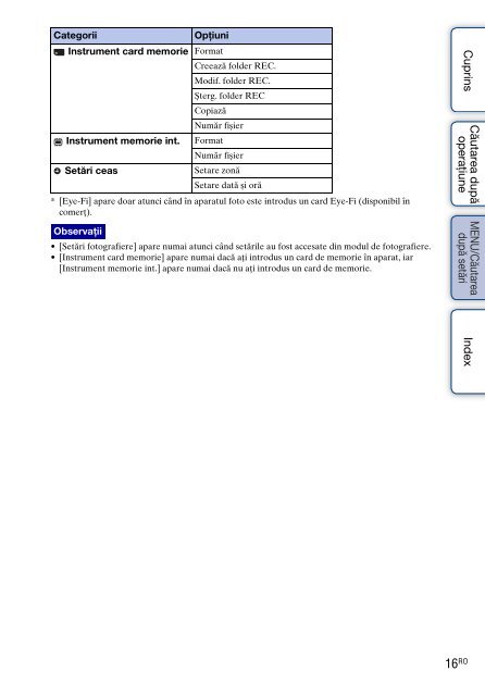 Sony DSC-TX9 - DSC-TX9 Mode d'emploi Roumain