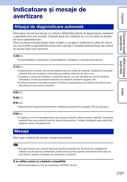 Sony DSC-TX9 - DSC-TX9 Mode d'emploi Roumain