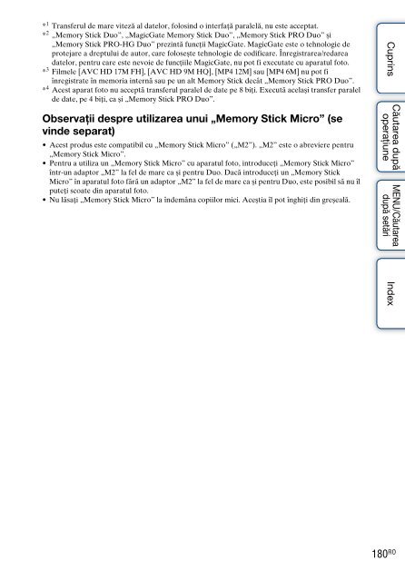 Sony DSC-TX9 - DSC-TX9 Mode d'emploi Roumain