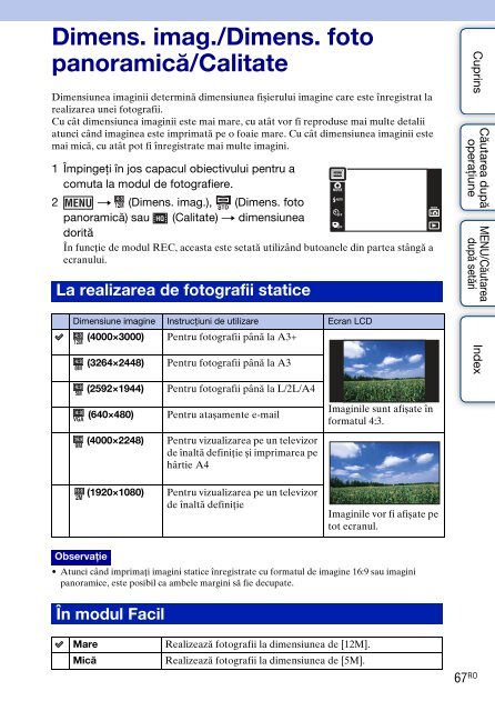 Sony DSC-TX9 - DSC-TX9 Mode d'emploi Roumain