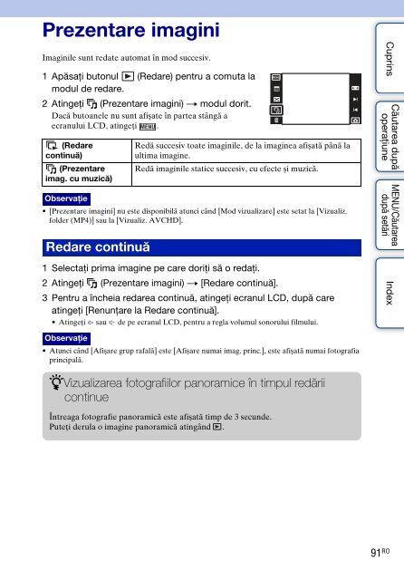 Sony DSC-TX9 - DSC-TX9 Mode d'emploi Roumain