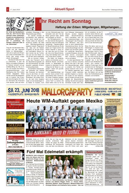 2018-06-17 Bayreuther Sonntagszeitung