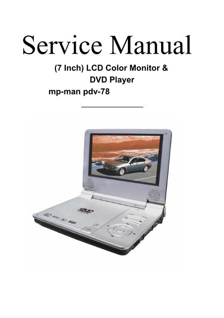 7 Inch) LCD Color Monitor &amp; DVD Player mp-man pdv-78