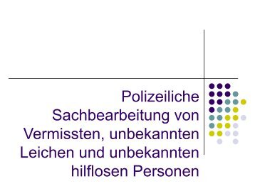 "Vermisste / Unbekannte Tote" (Vermi/ Utot)